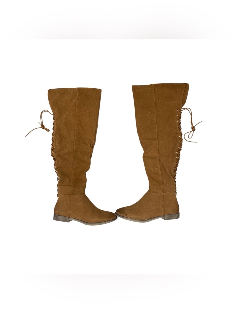 Call It Spring Tan Over-the-Knee Lace-Up Boots S11